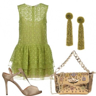 Outfit Cerimonia in verde