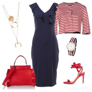 Outfit Rosso e blu mi piace!