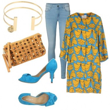 Outfit Skinny jeans e abito
