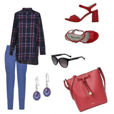 Outfit Rosso e Blu mi piaci tu