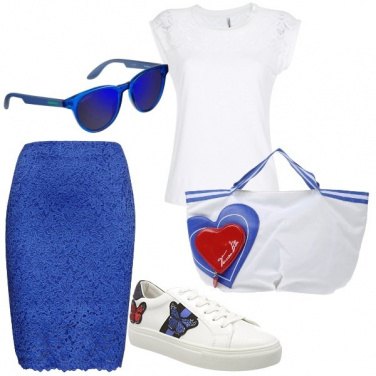 Outfit Blu e bianco
