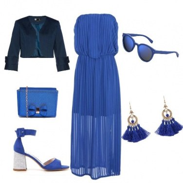 Outfit Al matrimonio in blu