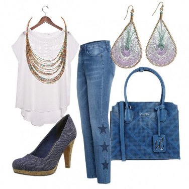 Outfit Il jeans con le stelle