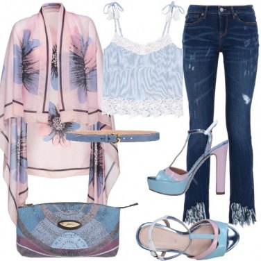 Outfit Lavanda e azzurro