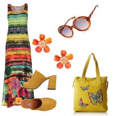 Outfit Palme e farfalle