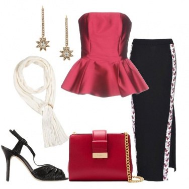 Outfit Gonna lunga e top a fascia