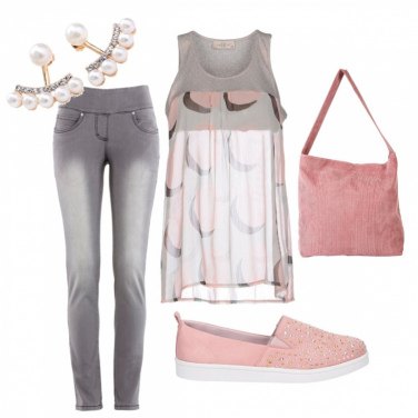 Outfit Grey rose