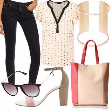 Outfit Casual a pois