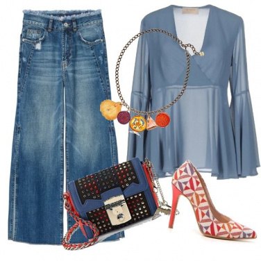 Outfit Jeans palazzo