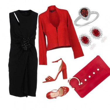 Outfit Rosso e nero chic