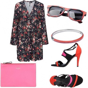 Outfit Rosa e arancione