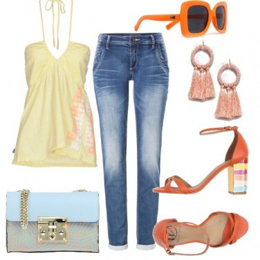 Outfit Denim e colori