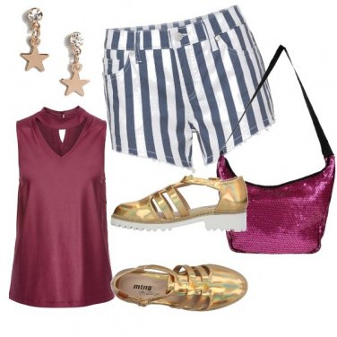 Outfit Oro e ametista