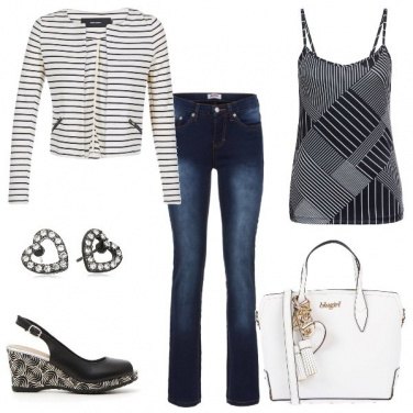 Outfit Bianco e nero