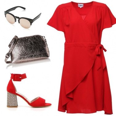 Outfit Aperitivo in rosso