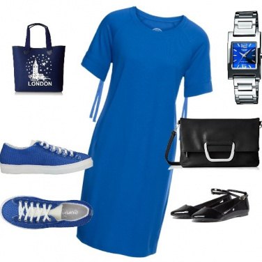Outfit Abito blu..giorno/sera