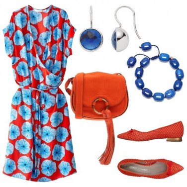 Outfit Fiori azzurri