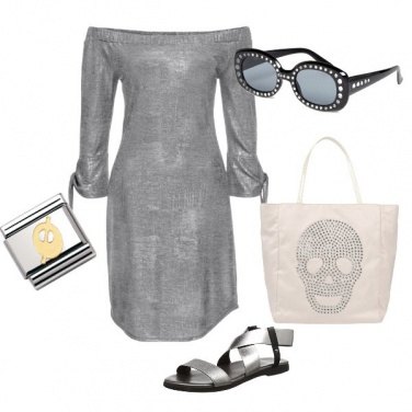 Outfit Argento e nero