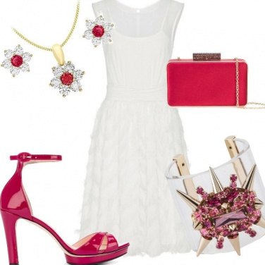 Outfit Cerimonia candida + colore