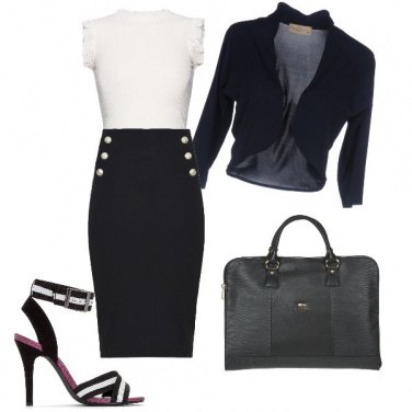 Outfit Ufficio in black and white