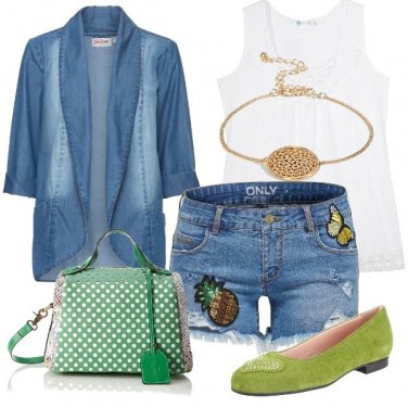 Outfit Borsa a pois