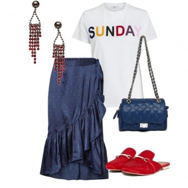 Outfit La gonna a pois