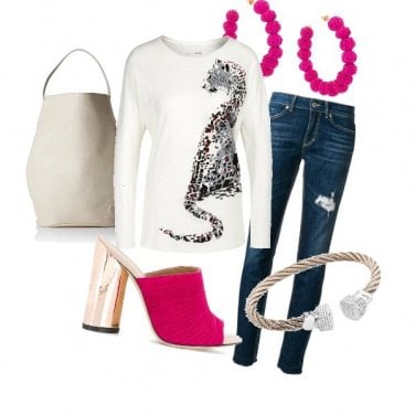 Outfit T-shirt animalier
