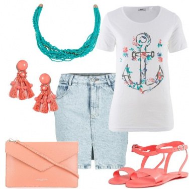 Outfit La gonna di jeans