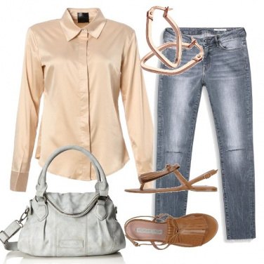 Outfit Seta e jeans