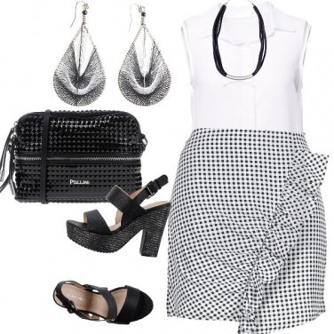 Outfit Gonna a quadrati