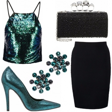 Outfit Petrolio scintillante