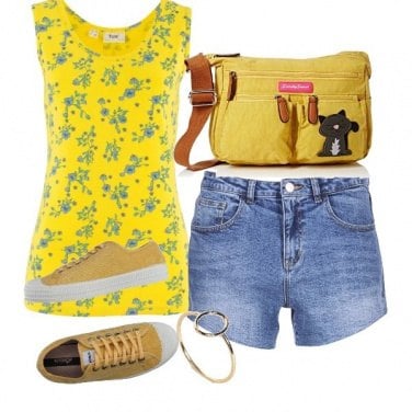 Outfit Jellow, flowers