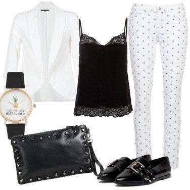 Outfit Bianco e nero trendy