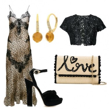 Outfit Animalier e pizzo