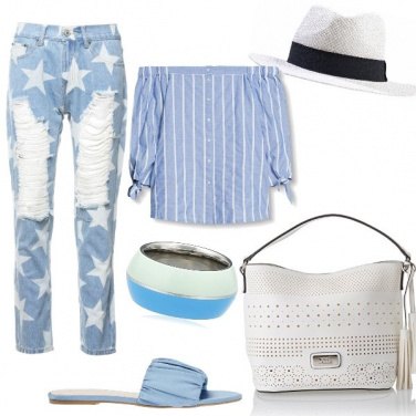 Outfit Pastello e bianco sotto al sole