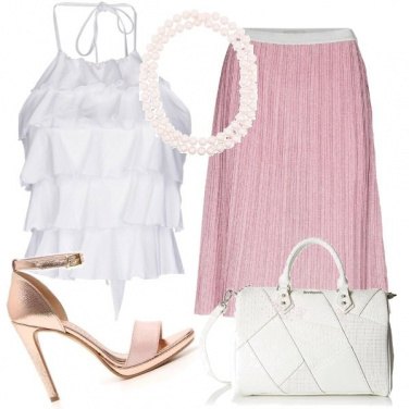 Outfit Gonna a pieghe