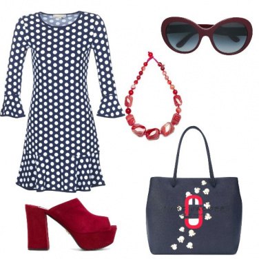 Outfit Pois e sabot