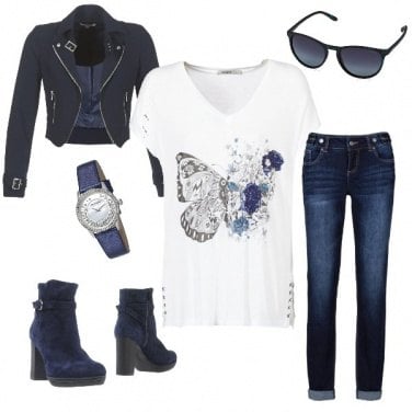 Outfit Rock in blu