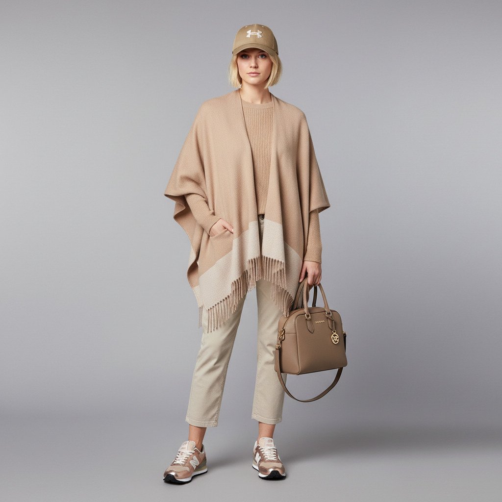 Outfit donna - Un tocco trendy. Stile Basic per Tutti i giorni. Abbinamento con pantaloni, cappe, maglieria, sneakers, borse a tracolla, cappelli. - Virtual Try-On
