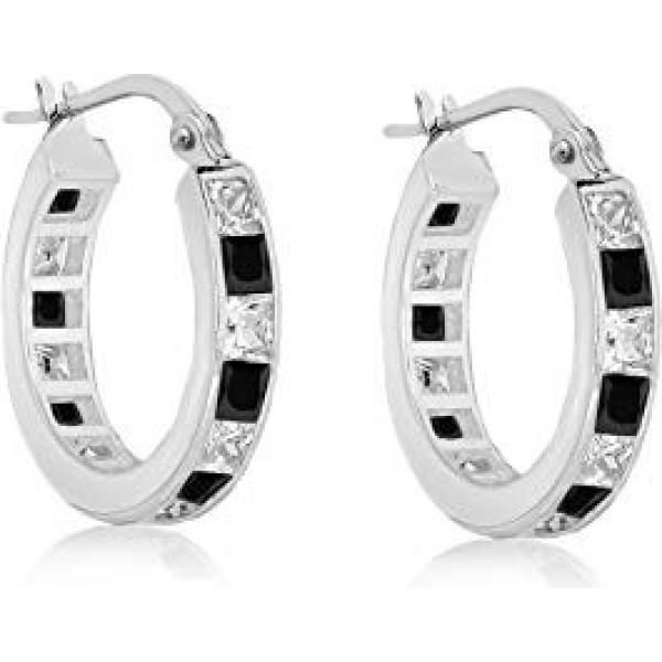 Orecchini con zirconia in sterling 925 ipoallergenico argento e bianco Tuscany Silver bianco