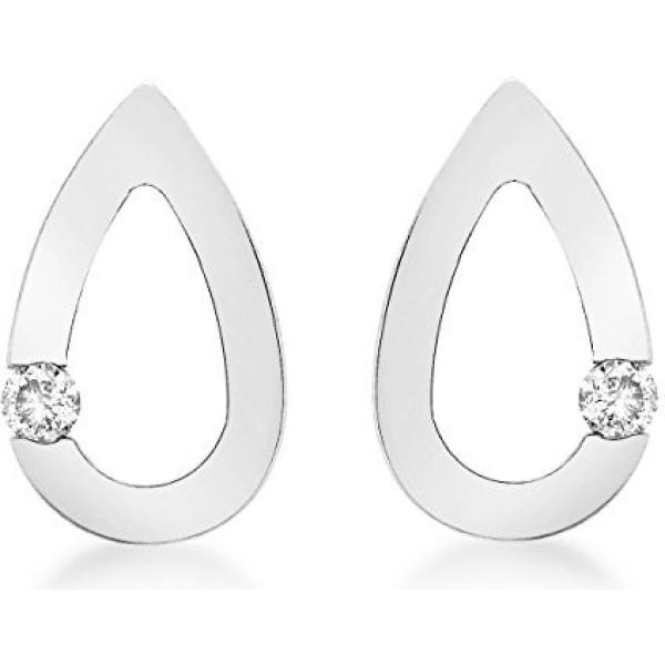 Orecchini in oro bianco 9ct Carissima Gold bianco