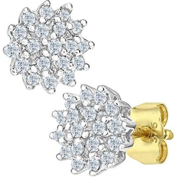 Orecchini a perno in oro giallo certificato autenticità Naava giallo