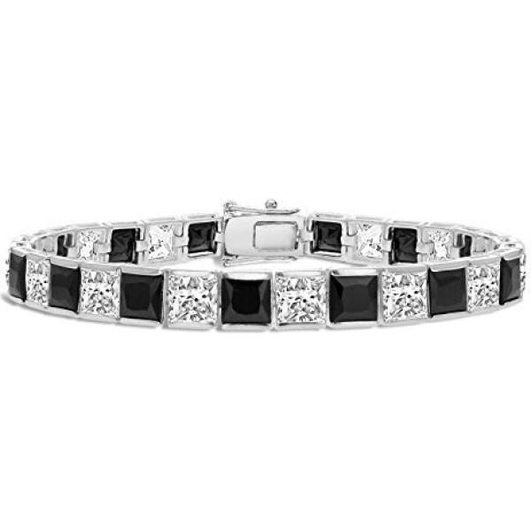 Bracciale in sterling 925 ipoallergenico argento e bianco Tuscany Silver bianco