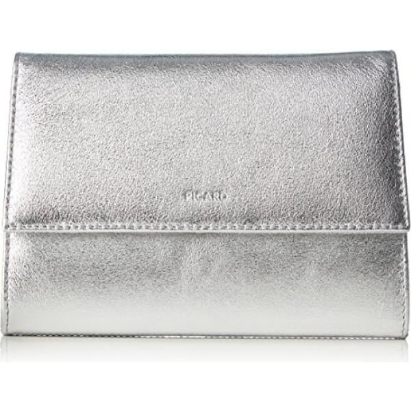 Borsa a tracolla con zip e tasca interna argento Picard grigio