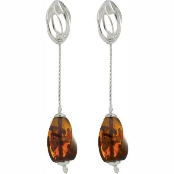 orecchini Nature dAmbre arancione