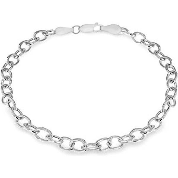 Bracciale in sterling 925 ipoallergenico argento e bianco Tuscany Silver bianco