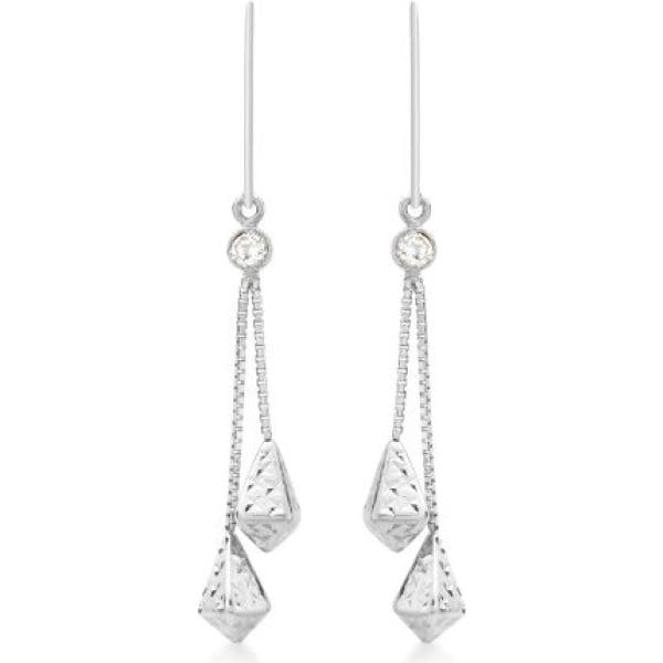Orecchini pendenti in oro bianco 9ct Carissima Gold bianco