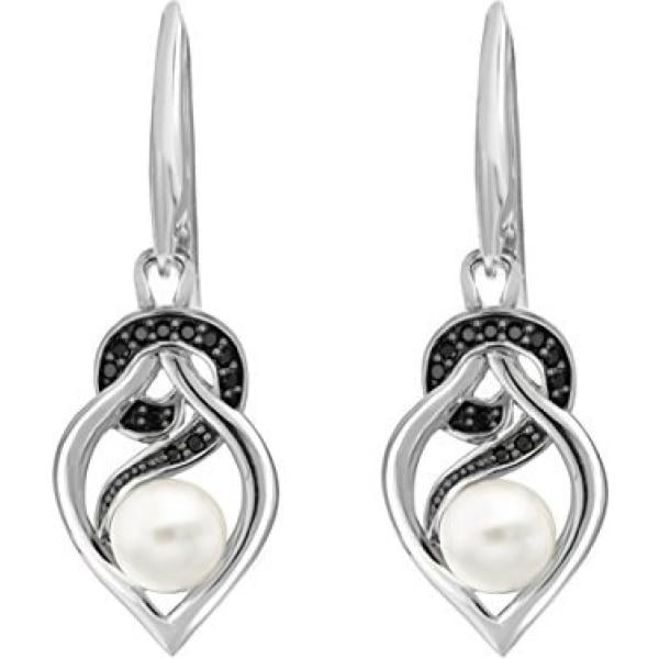 Orecchini pendenti in sterling 925 ipoallergenico argento e bianco Tuscany Silver bianco