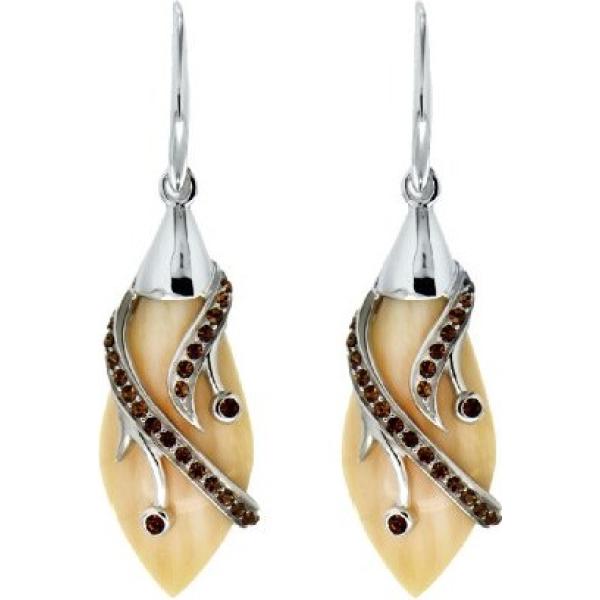 Orecchini pendenti in sterling 925 ipoallergenico argento e bianco Tuscany Silver bianco