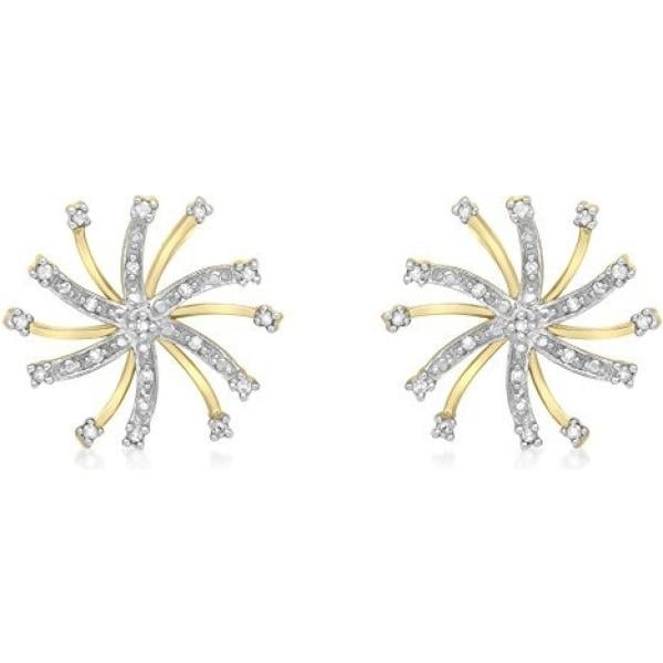 Orecchini a perno in oro giallo 9ct Carissima Gold giallo